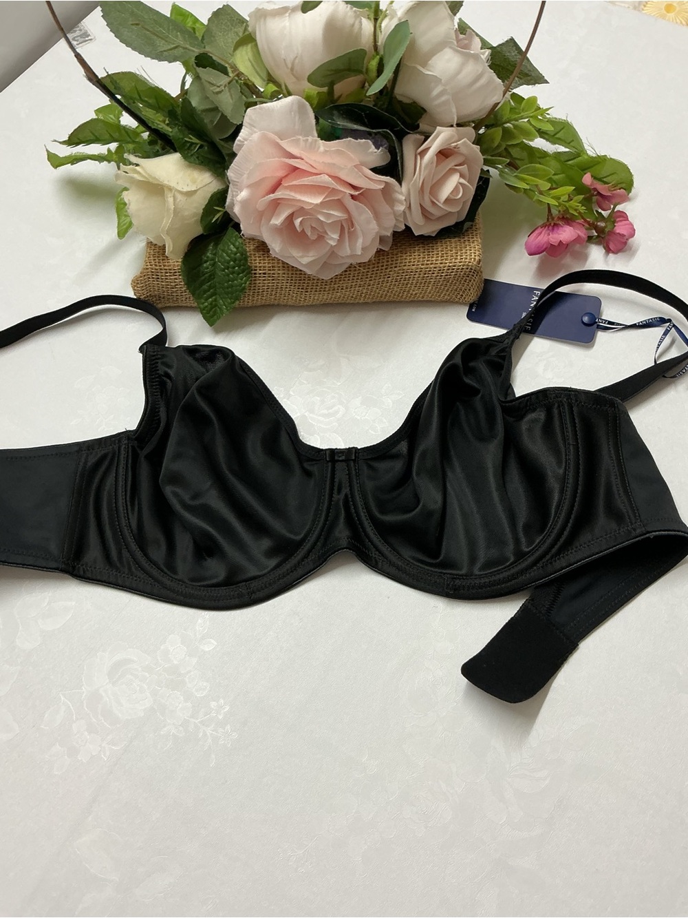 Fantasie Black Satin Underwire Bra